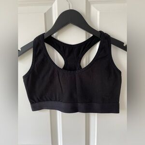 Pact Organic Cotton Racerback Sports Bra Black Size Large